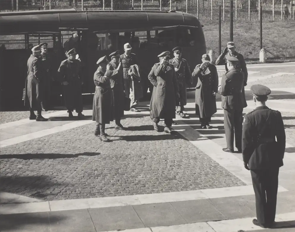 General Hans-Jürgen von Arnim and other senior officers arrive at Trent Park