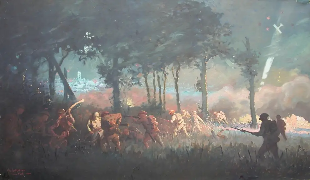  Night attack 13th Brigade at Villers-Bretonneux ART03028