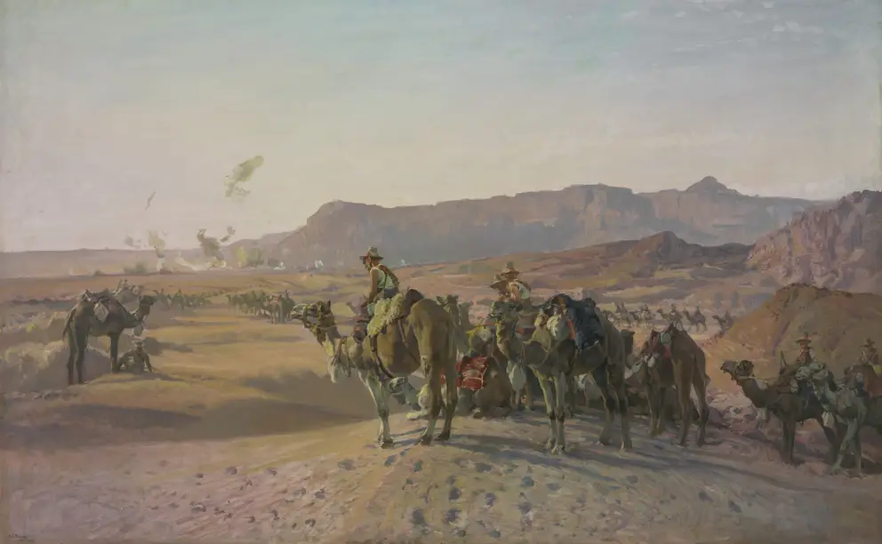 Camel Corps at Magdhaba, Septimus H. Power 1916