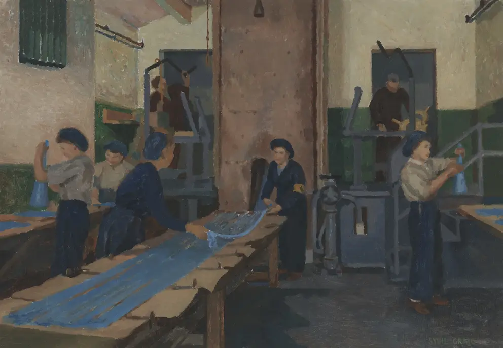 Sybil Craig, Making cordite, Commonwealth Explosives Factory, Maribyrnong, 1945