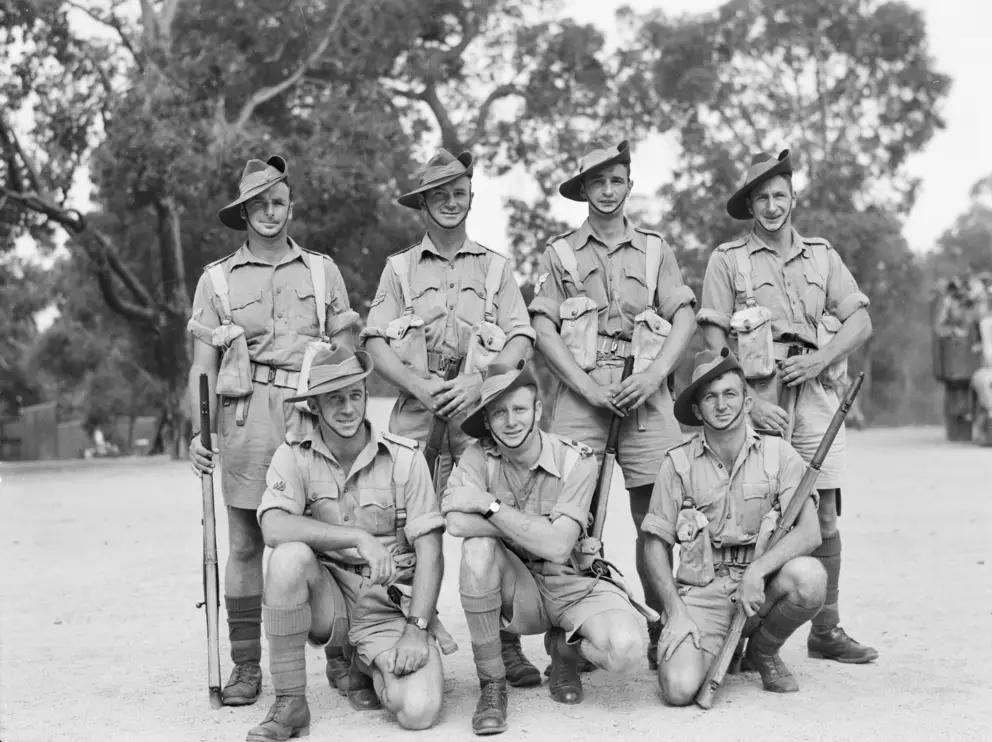 Members of the 2/28th Battalion Brigade liaison patrol Perth, 24 March 1943. AWM 029815