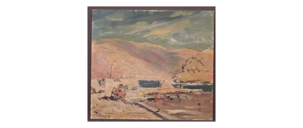 The mole, Bardia, Libya, 1942. William Dargie ART26963