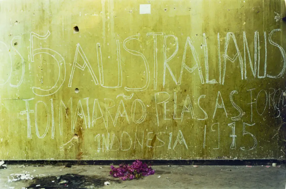 A 1999 memorial to the Balibo 5