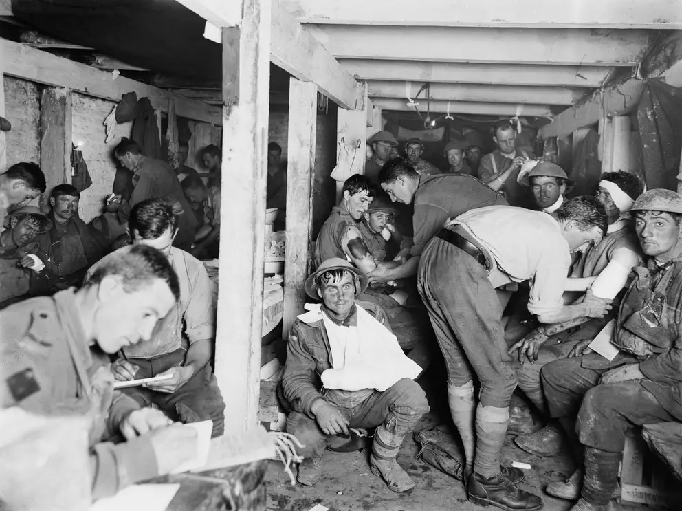 A bunker at Menin Road in the First World War