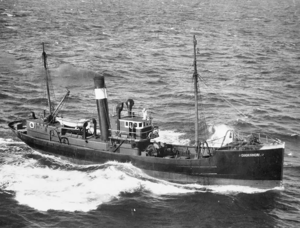 The trawler Goorangai before its naval service.