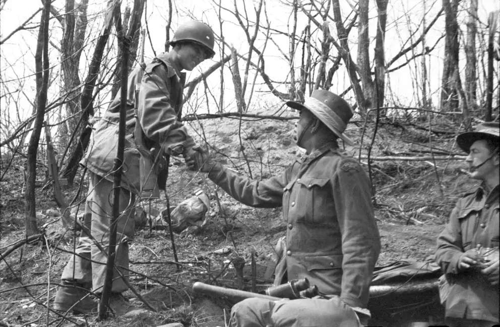 This image was taken when 3RAR handed over to the South Koreans prior to going into rest positions