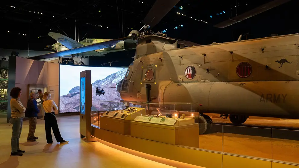The Chinook on display.
